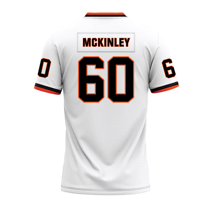 Oklahoma State - NCAA Football : Zach McKinley - White Premium Football Jersey