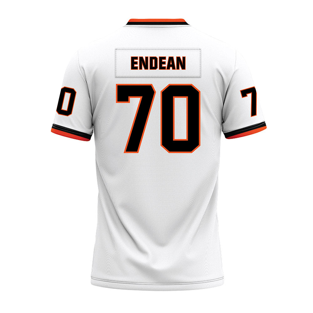 Oklahoma State - NCAA Football : Jack Endean - White Premium Football Jersey