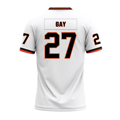 Oklahoma State - NCAA Football : Raymond Gay - White Premium Football Jersey