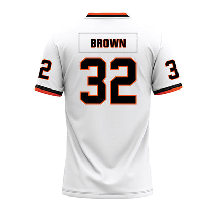 Oklahoma State - NCAA Football : Gabe Brown - White Premium Football Jersey