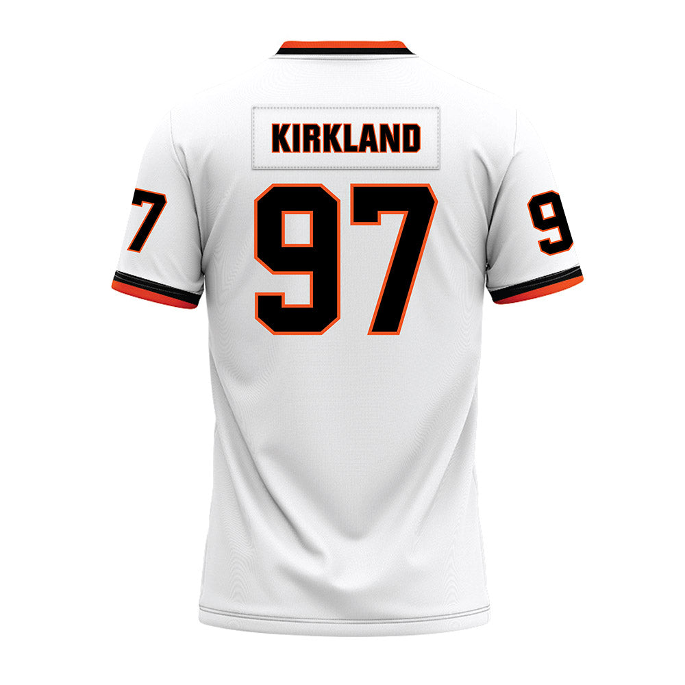 Oklahoma State - NCAA Football : Justin Kirkland - White Premium Football Jersey