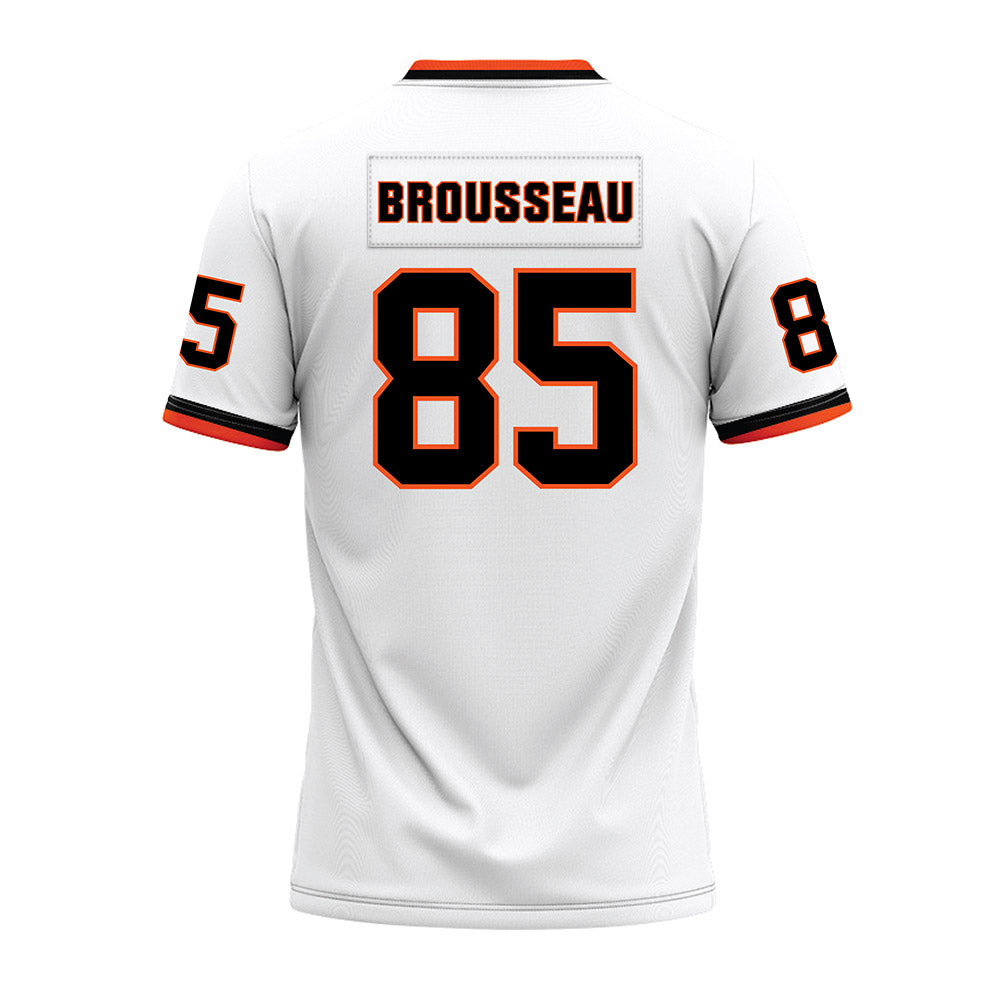 Oklahoma State - NCAA Football : Grayson Brousseau - White Premium Football Jersey-1
