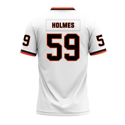 Oklahoma State - NCAA Football : Wyatt Holmes - White Premium Football Jersey