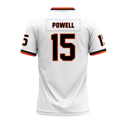Oklahoma State - NCAA Football : Kameron Powell - White Premium Football Jersey-1