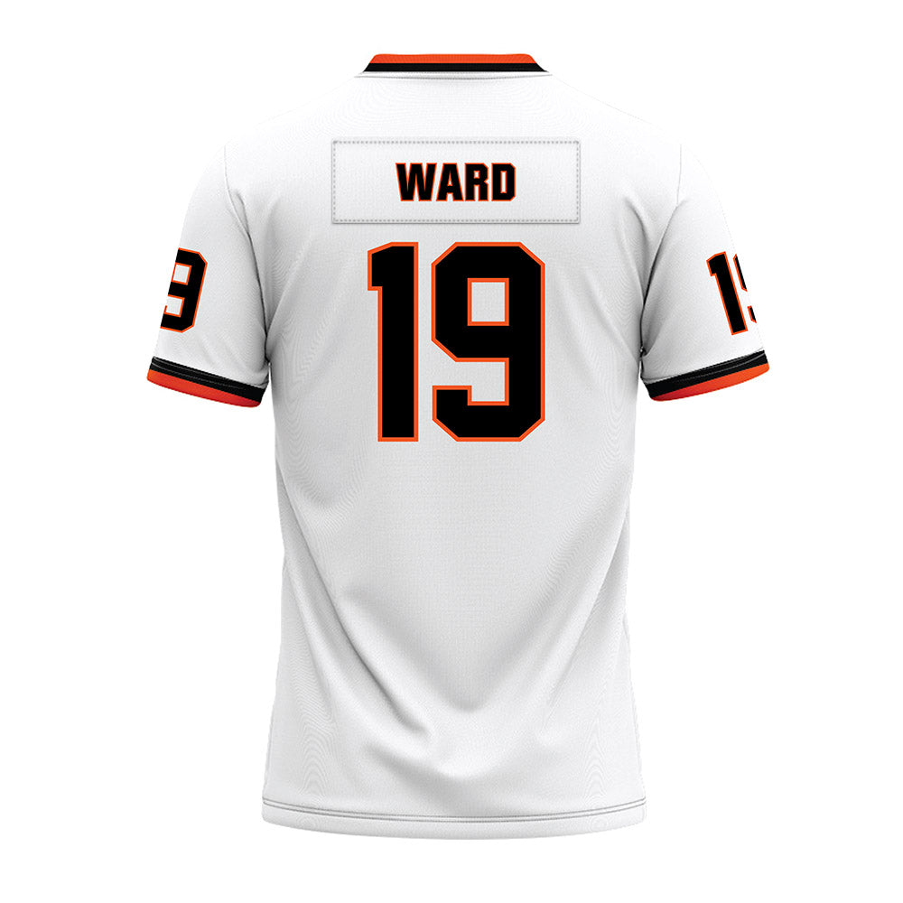 Oklahoma State - NCAA Football : Logan Ward - White Premium Football Jersey