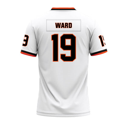 Oklahoma State - NCAA Football : Logan Ward - White Premium Football Jersey