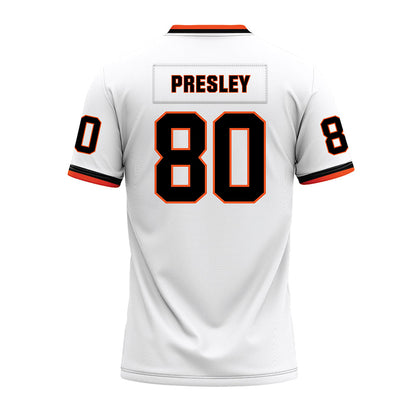 Oklahoma State - NCAA Football : Brennan Presley - White Premium Football Jersey