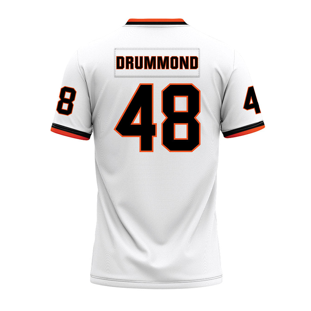 Oklahoma State - NCAA Football : Bryce Drummond - White Premium Football Jersey