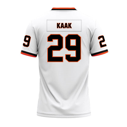 Oklahoma State - NCAA Football : Hudson Kaak - White Premium Football Jersey