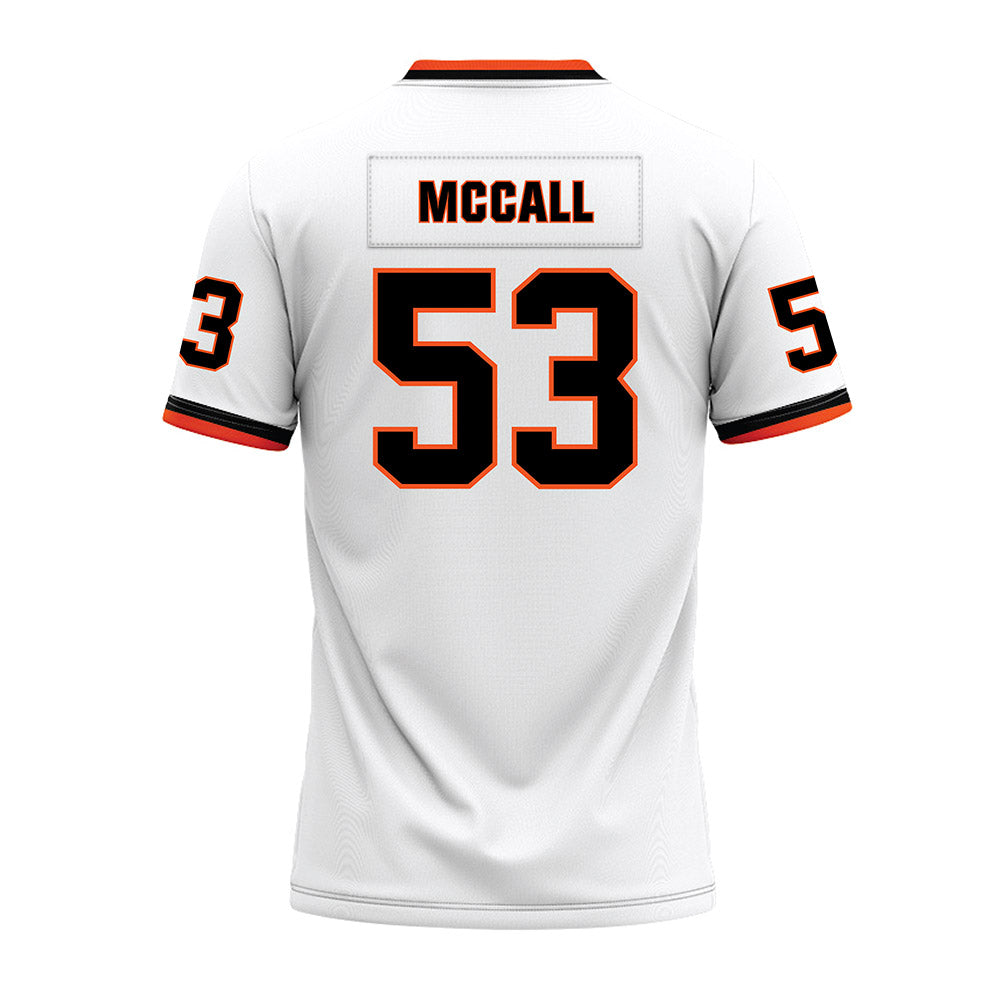 Oklahoma State - NCAA Football : Andrew McCall - White Premium Football Jersey