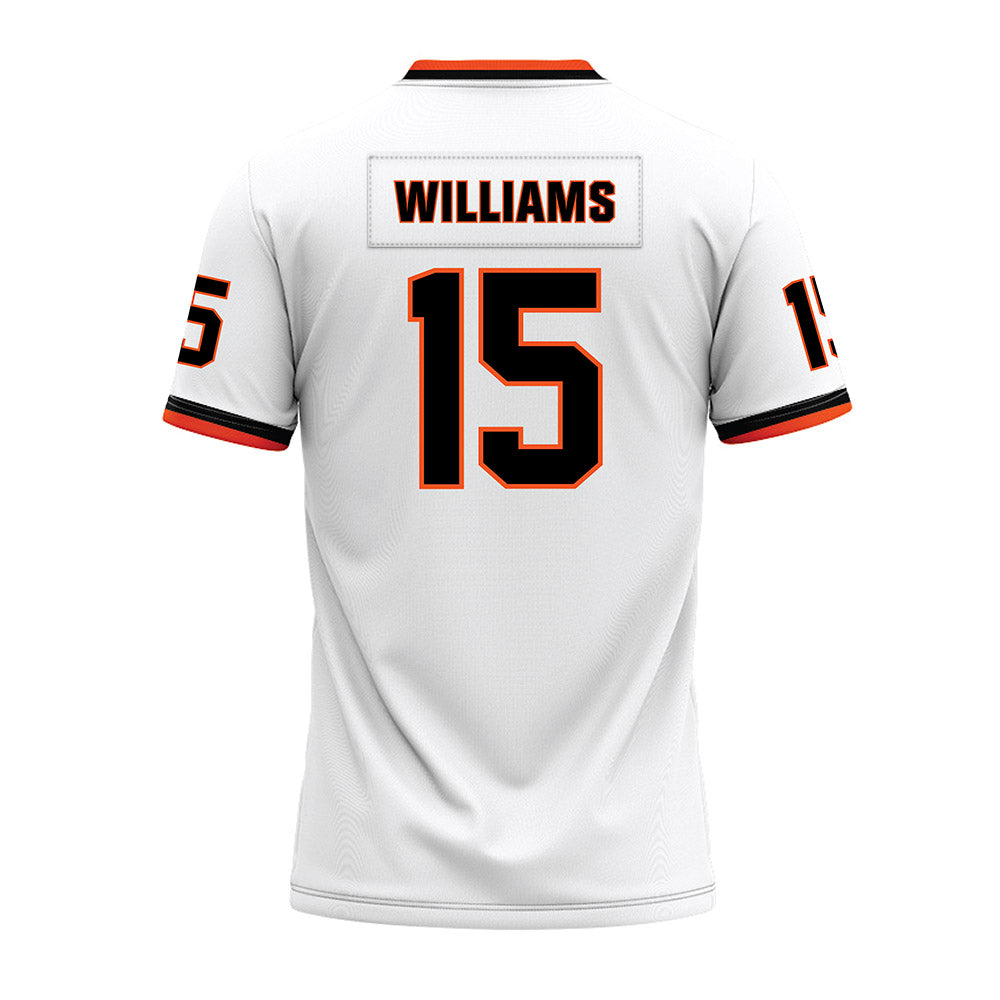 Oklahoma State - NCAA Football : Ty Williams - White Premium Football Jersey