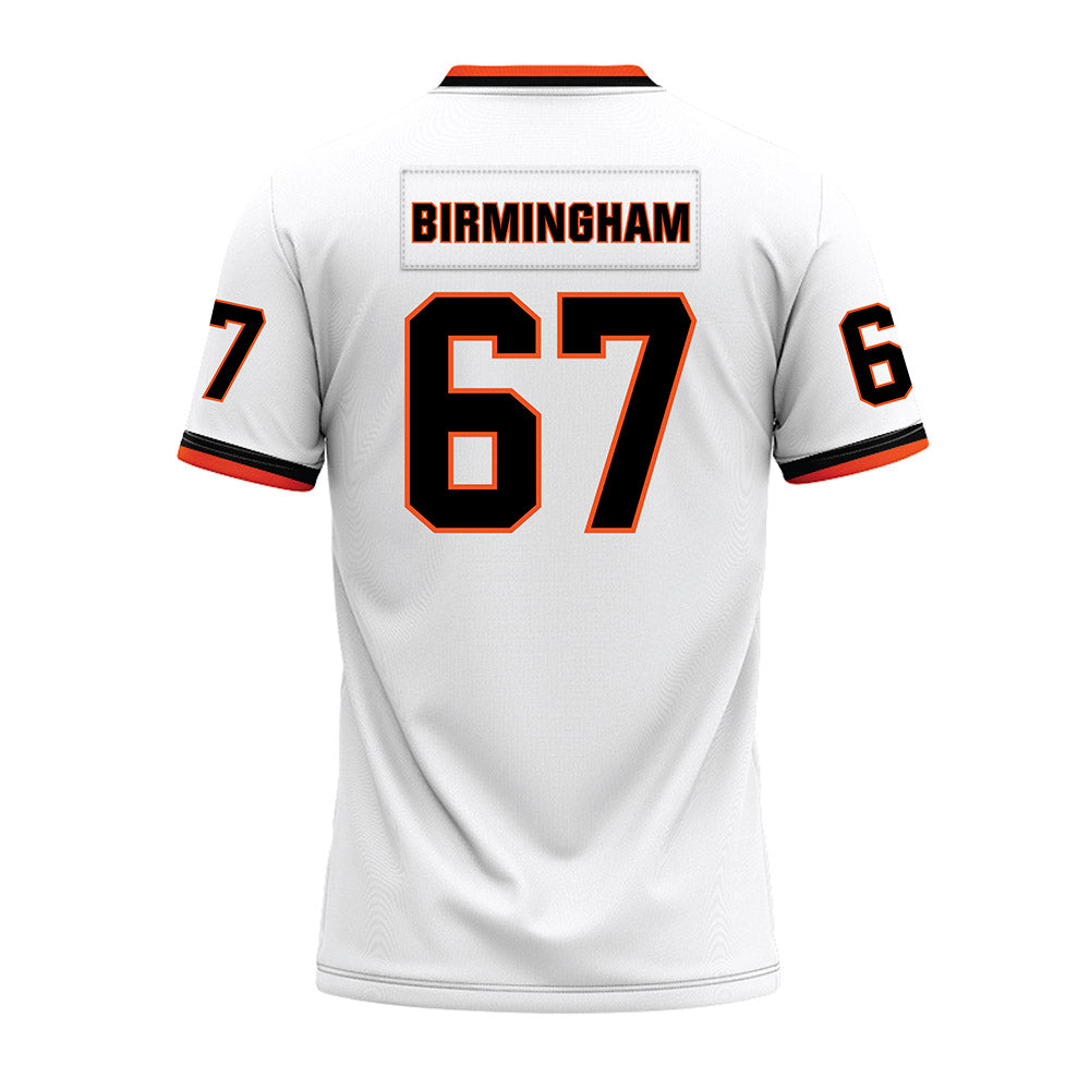 Oklahoma State - NCAA Football : Cole Birmingham - White Premium Football Jersey