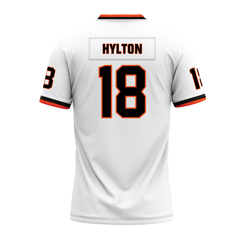 Oklahoma State - NCAA Football : Kobe Hylton - White Premium Football Jersey