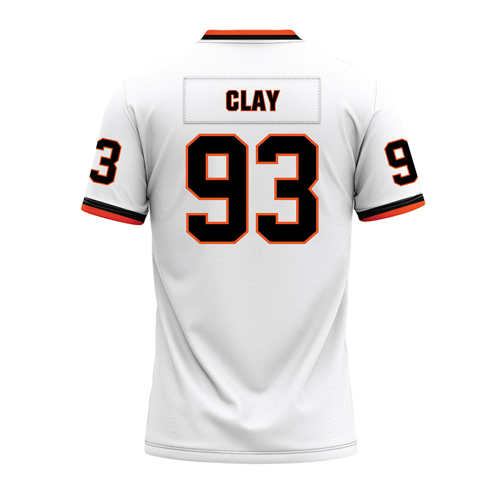 Oklahoma State - NCAA Football : Collin Clay - White Premium Football Jersey