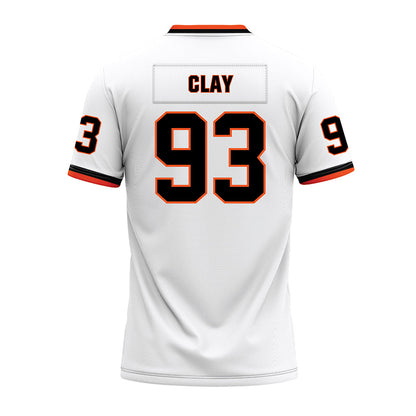 Oklahoma State - NCAA Football : Collin Clay - White Premium Football Jersey