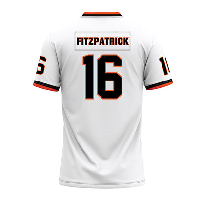 Oklahoma State - NCAA Football : Christian Fitzpatrick - White Premium Football Jersey-1