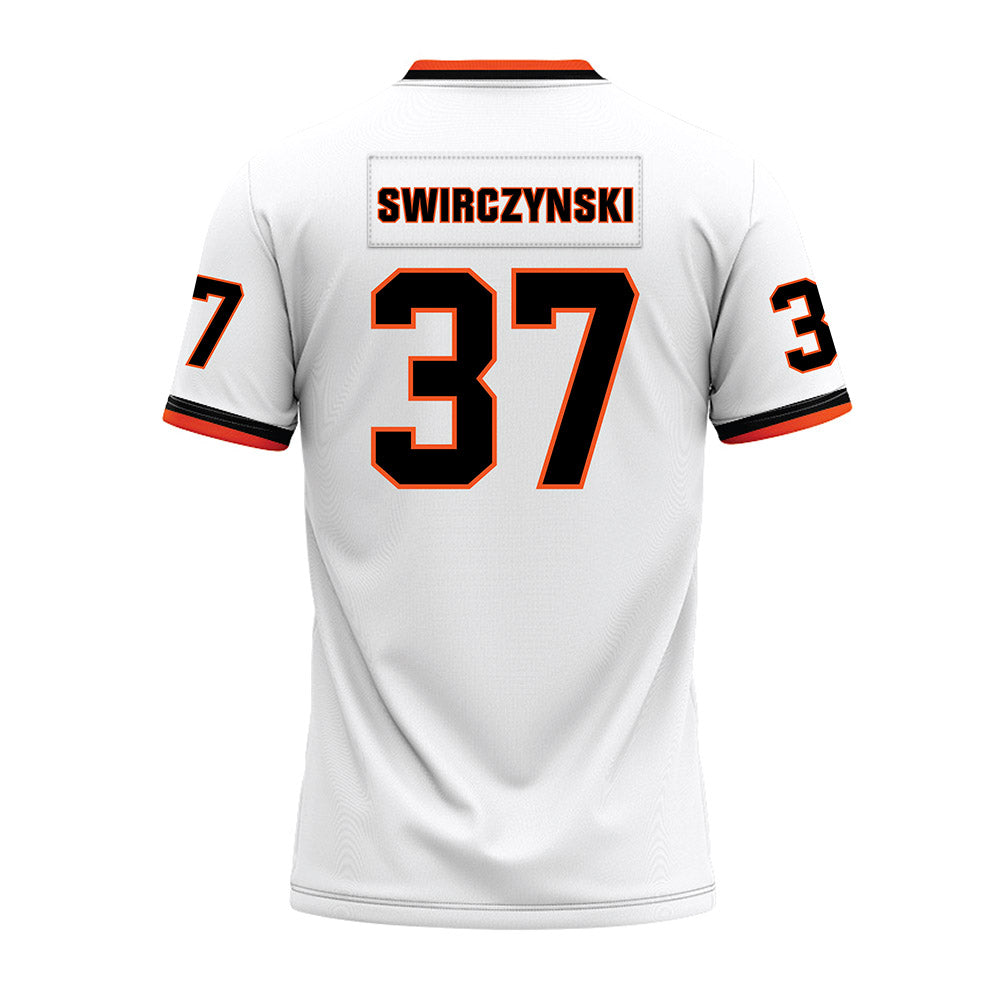 Oklahoma State - NCAA Football : Seth Swirczynski - White Premium Football Jersey