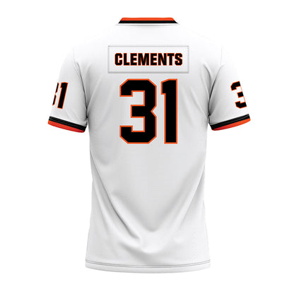 Oklahoma State - NCAA Football : Chance Clements - White Premium Football Jersey