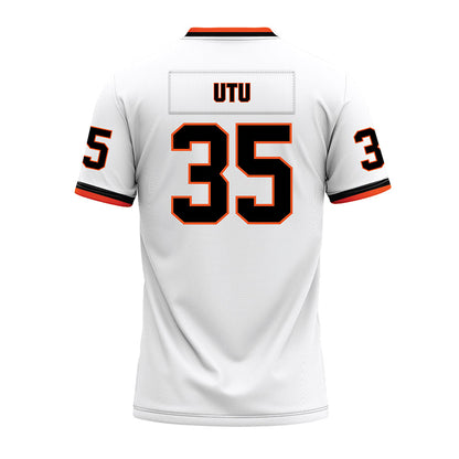 Oklahoma State - NCAA Football : Poasa Utu - White Premium Football Jersey
