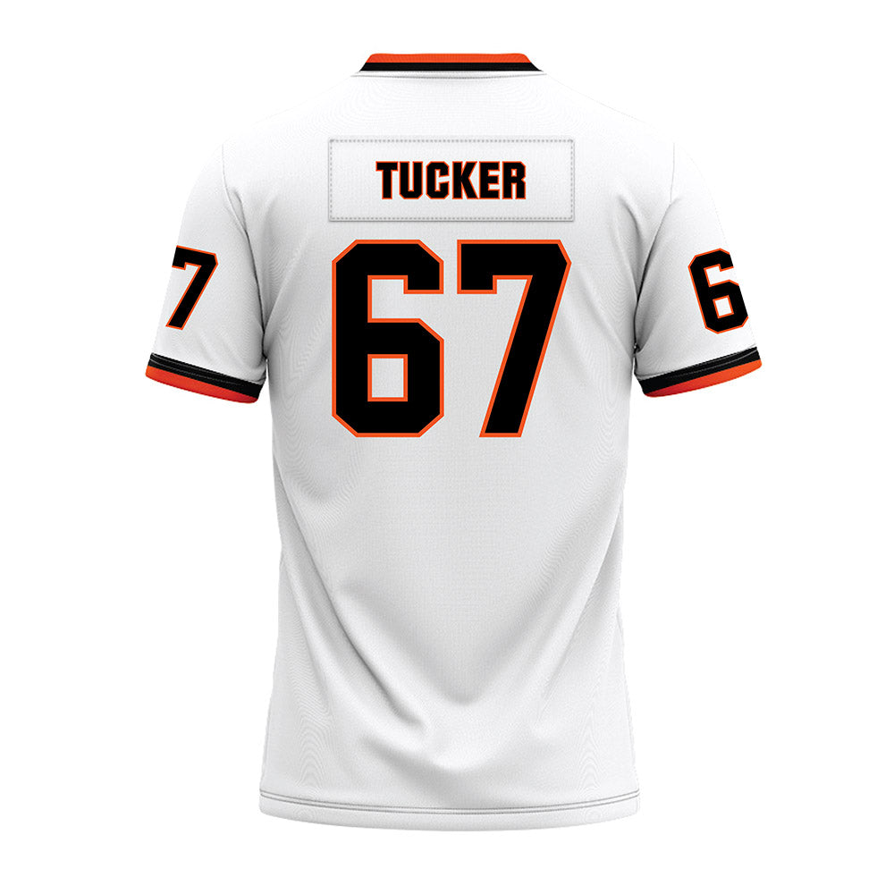 Oklahoma State - NCAA Football : Jaelen Tucker - White Premium Football Jersey