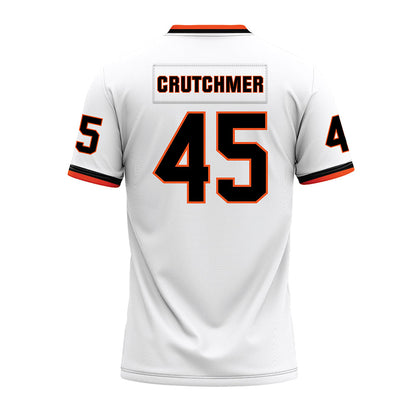 Oklahoma State - NCAA Football : Justin Crutchmer - White Premium Football Jersey