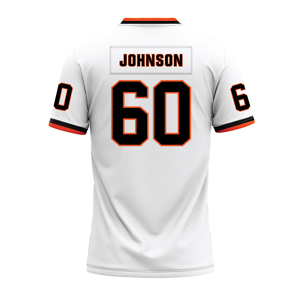 Oklahoma State - NCAA Football : Chauncey Johnson - White Premium Football Jersey