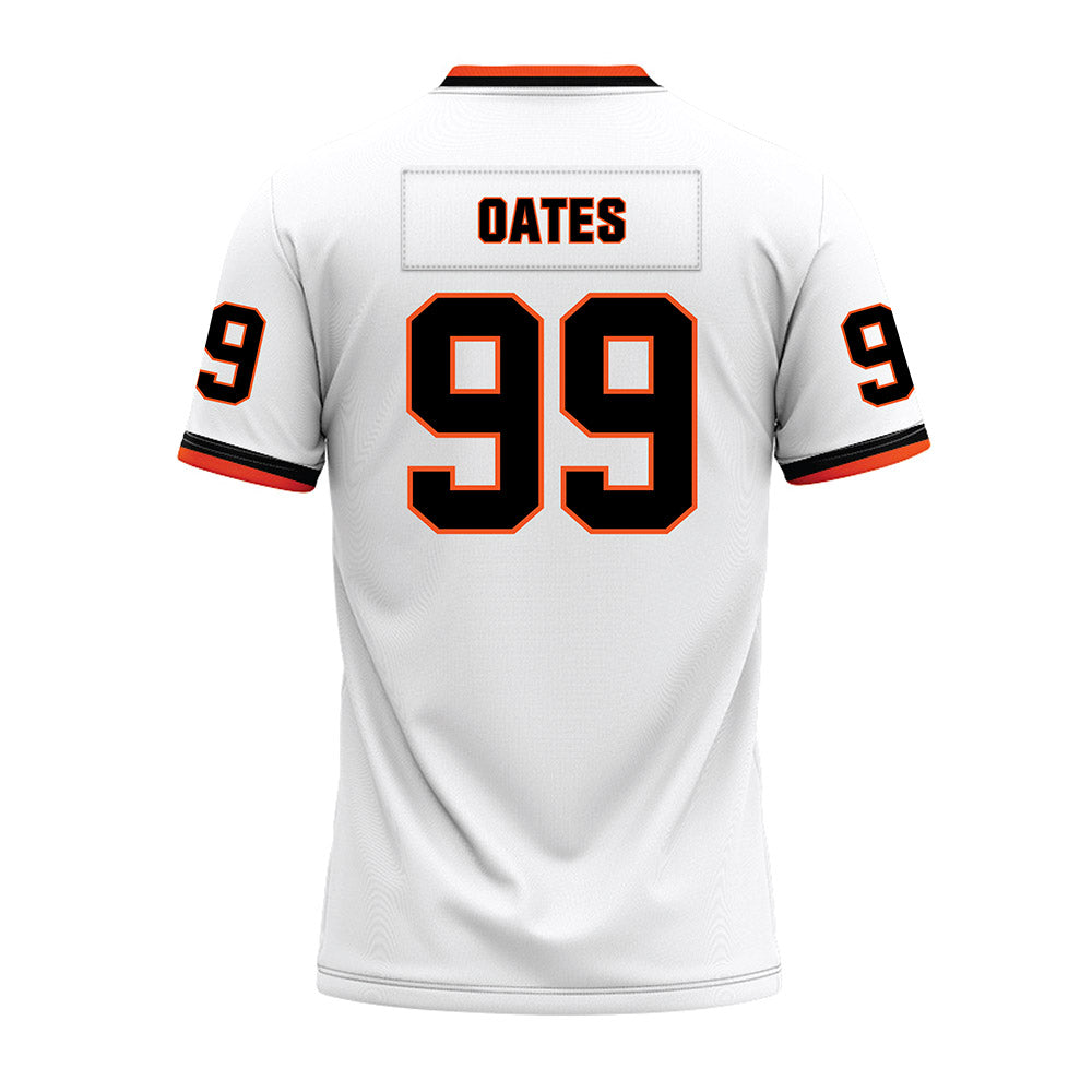 Oklahoma State - NCAA Football : Iman Oates - White Premium Football Jersey