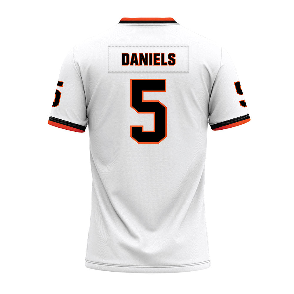 Oklahoma State - NCAA Football : Kendal Daniels - White Premium Football Jersey