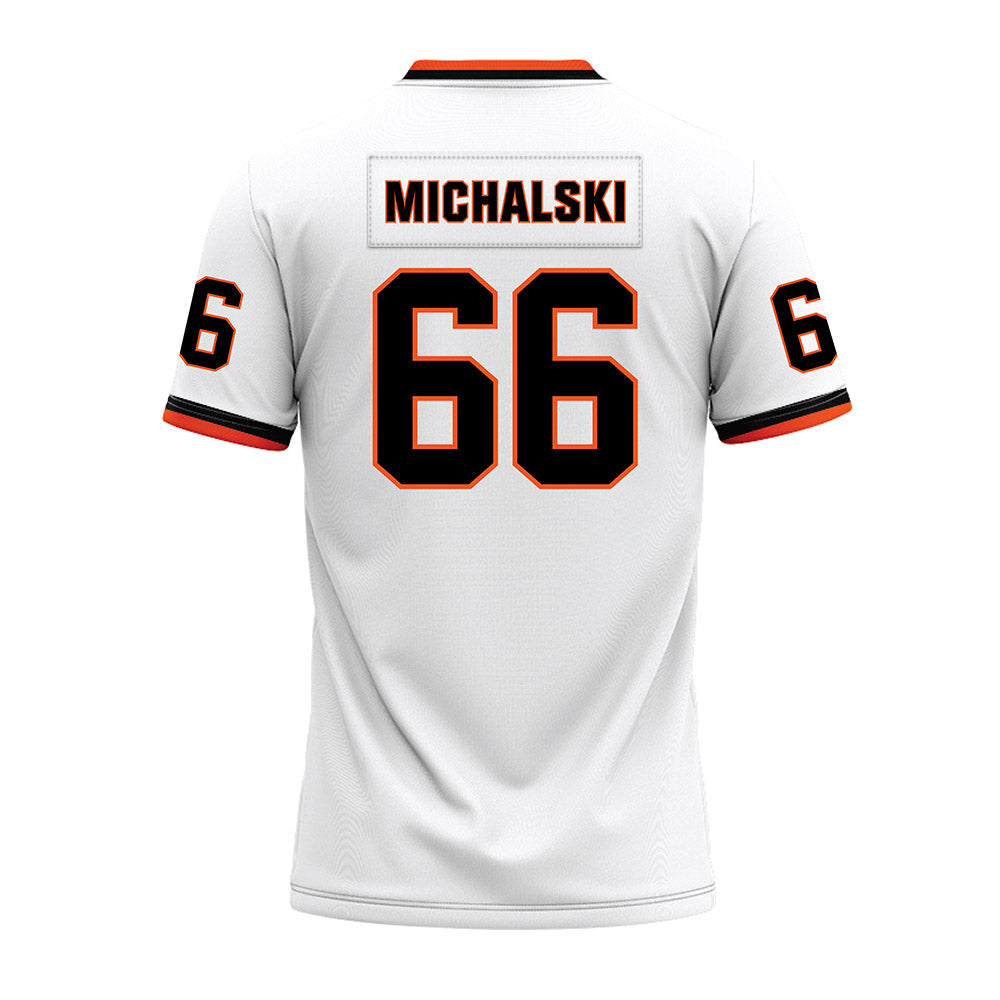 Oklahoma State - NCAA Football : Joe Michalski - White Premium Football Jersey