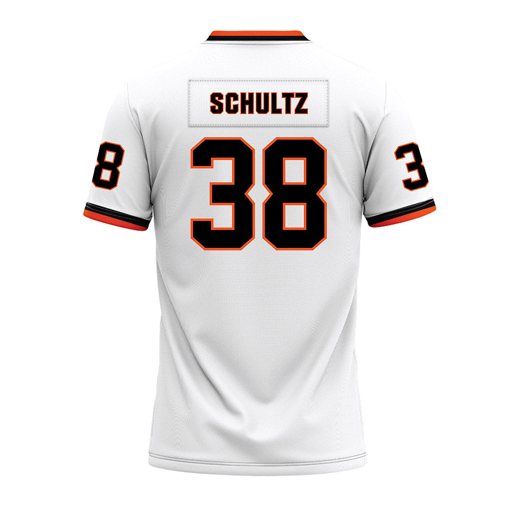 Oklahoma State - NCAA Football : Jake Schultz - White Premium Football Jersey