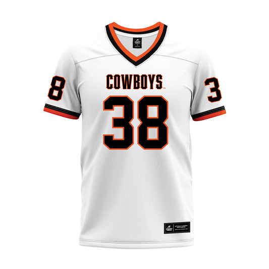 Oklahoma State - NCAA Football : Carlveon Young - White Premium Football Jersey-0