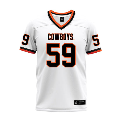 Oklahoma State - NCAA Football : Wyatt Holmes - White Premium Football Jersey