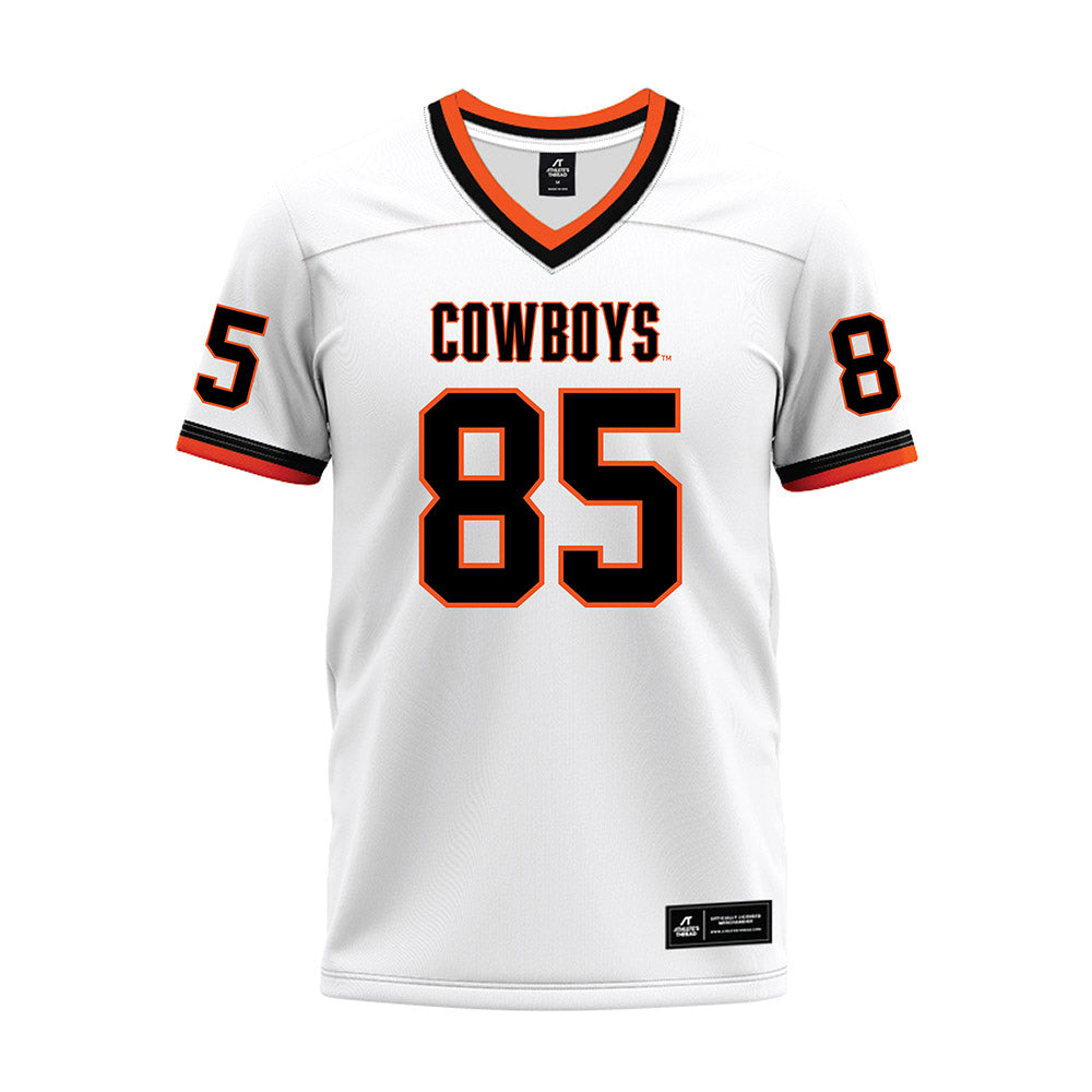 Oklahoma State - NCAA Football : Grayson Brousseau - White Premium Football Jersey-0