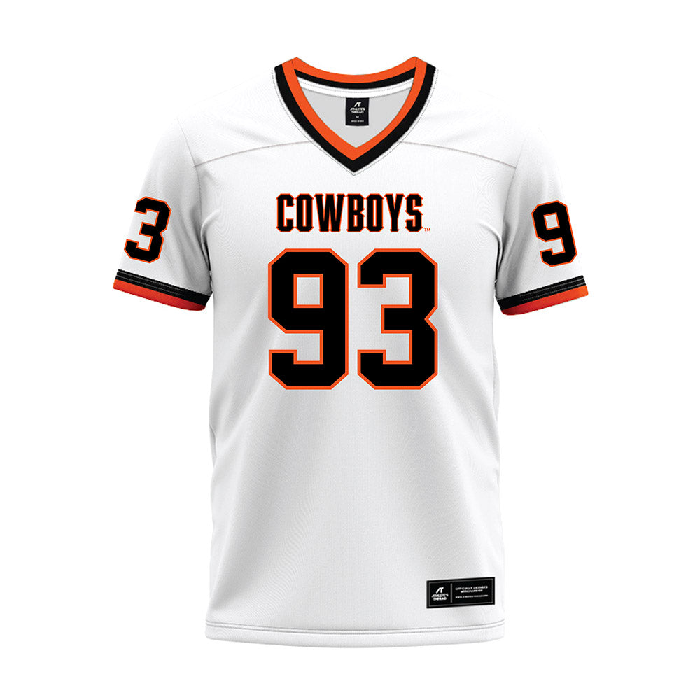 Oklahoma State - NCAA Football : Collin Clay - White Premium Football Jersey