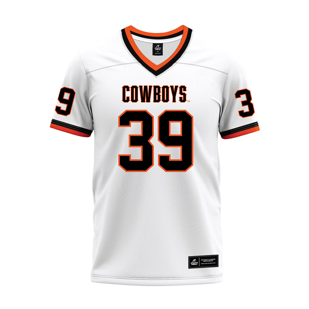 Oklahoma State - NCAA Football : Drake Tabor - White Premium Football Jersey