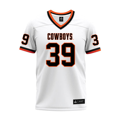 Oklahoma State - NCAA Football : Drake Tabor - White Premium Football Jersey