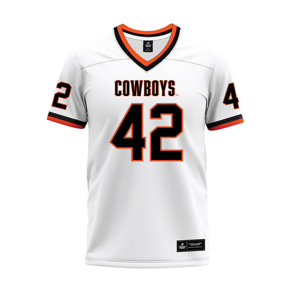 Oklahoma State - NCAA Football : Grant Mirabal - White Premium Football Jersey