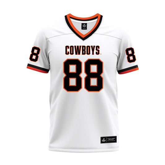 Oklahoma State - NCAA Football : Landon Dean - White Premium Football Jersey