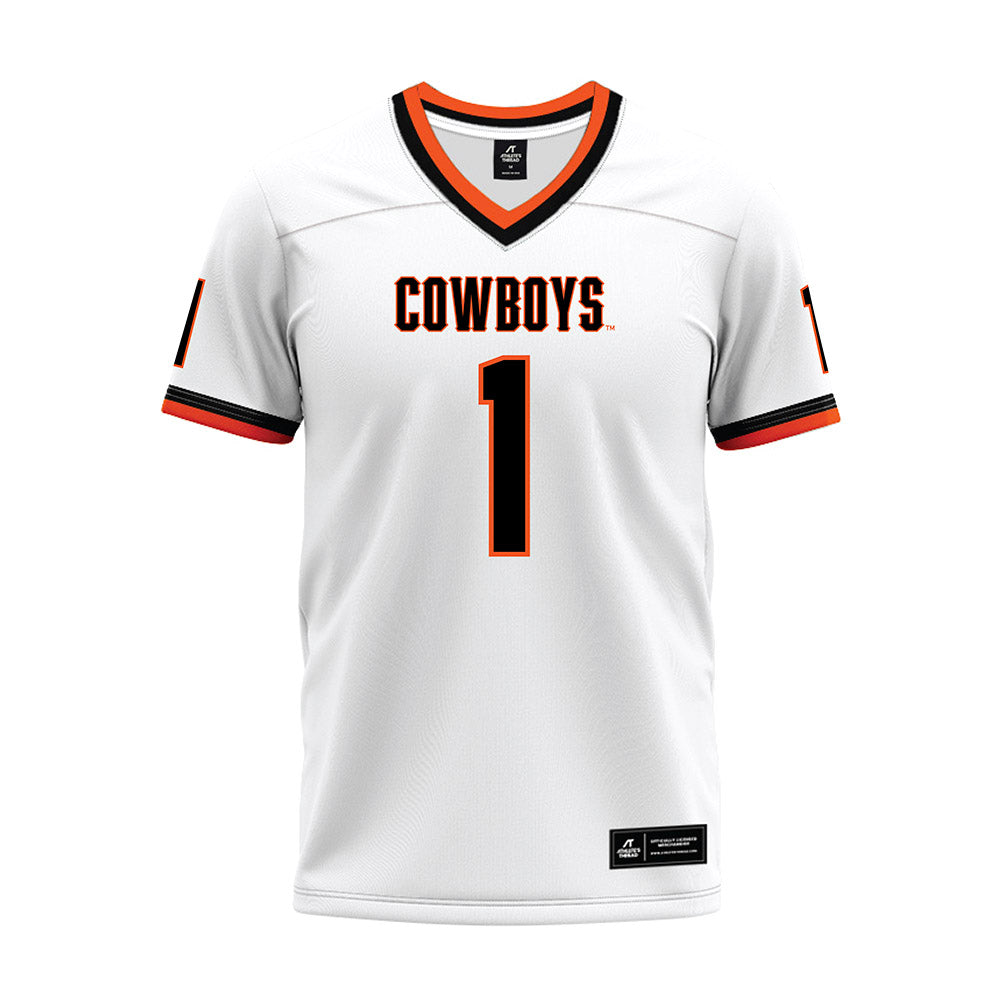 Oklahoma State - NCAA Football : De'zhaun Stribling - White Premium Football Jersey