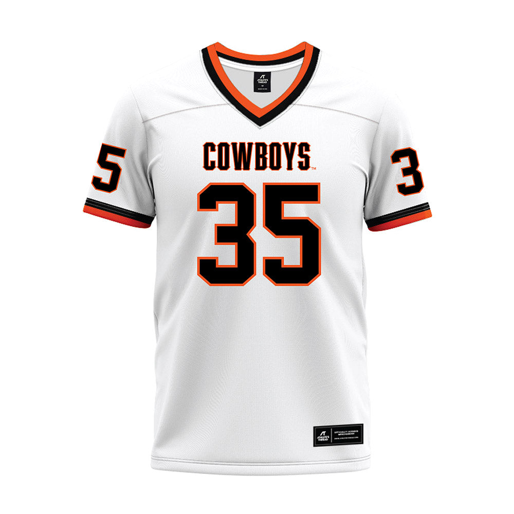 Oklahoma State - NCAA Football : Poasa Utu - White Premium Football Jersey