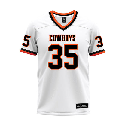 Oklahoma State - NCAA Football : Poasa Utu - White Premium Football Jersey