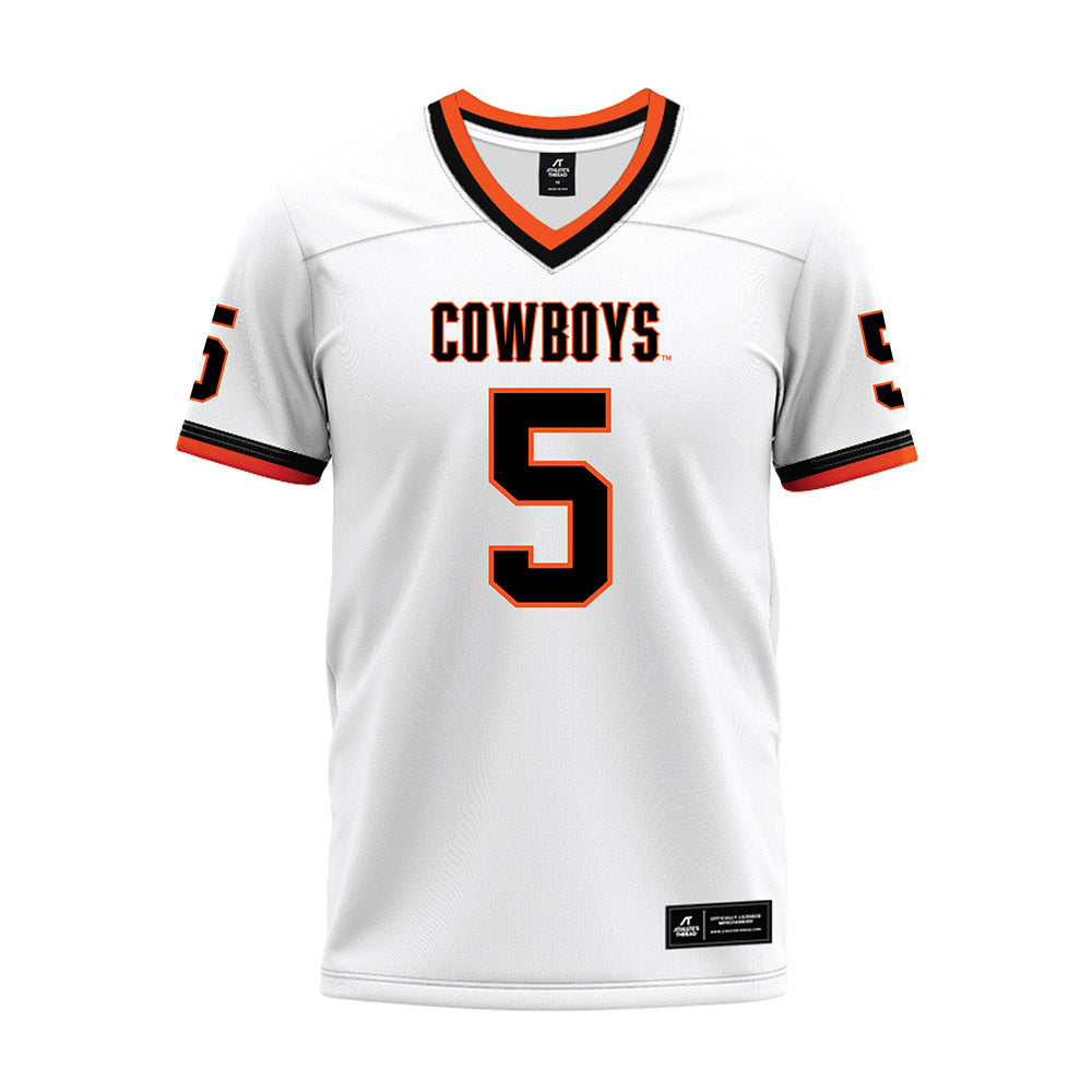 Oklahoma State - NCAA Football : Kendal Daniels - White Premium Football Jersey