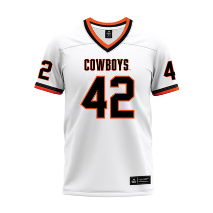 Oklahoma State - NCAA Football : Dominic Grein - White Premium Football Jersey