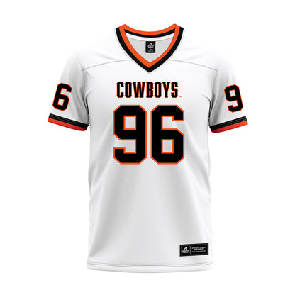 Oklahoma State - NCAA Football : Kody Walterscheid - White Premium Football Jersey