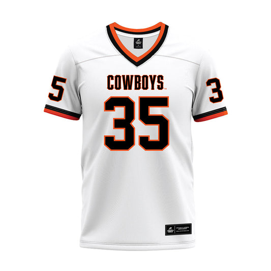 Oklahoma State - NCAA Football : Baxter Robertson - White Premium Football Jersey