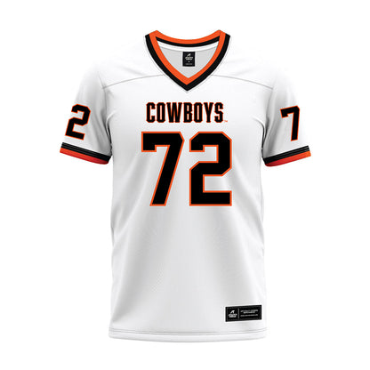 Oklahoma State - NCAA Football : Isaia Glass - White Premium Football Jersey