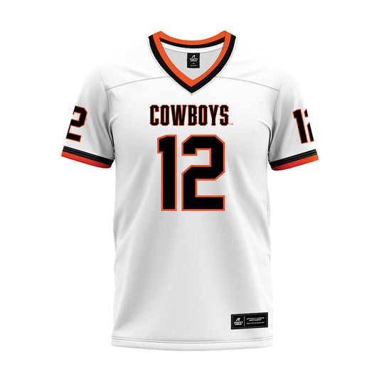 Oklahoma State - NCAA Football : Kamryn Franklin - White Premium Football Jersey