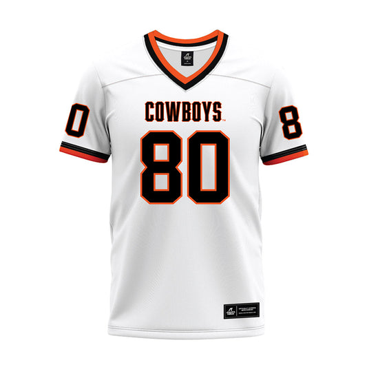 Oklahoma State - NCAA Football : Brennan Presley - White Premium Football Jersey