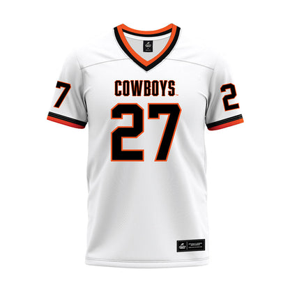 Oklahoma State - NCAA Football : Raymond Gay II - White Premium Football Jersey