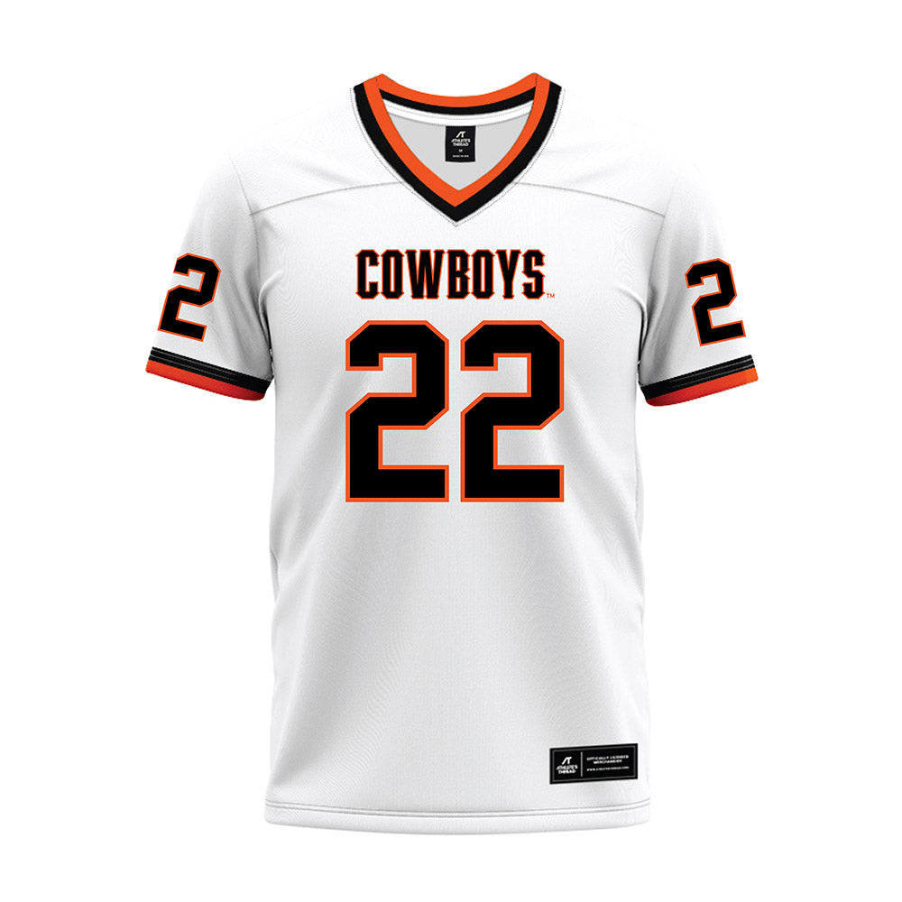 Oklahoma State - NCAA Football : Jeff Roberson - White Premium Football Jersey